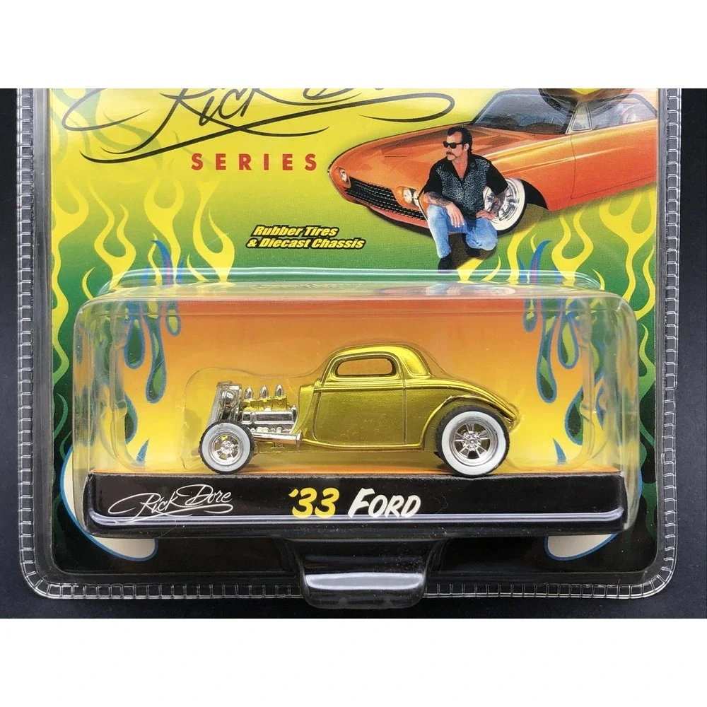 Jada Road Rats Rick Dore Series 1933 33 Ford‎ Gold Diecast Rubber Tires 1/64